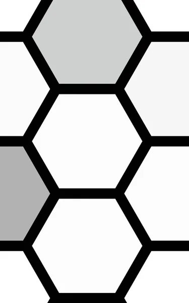 Weiße Wabe mit einem Farbverlauf. isometrische Geometrie. 3D-Illustration — Stockfoto