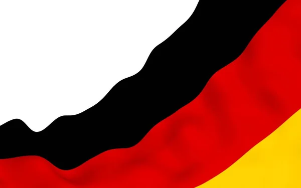 Bandera de Alemania. Ilustración 3D de gran formato. Símbolo estatal de la República Federal de Alemania. Renderizado 3D — Foto de Stock