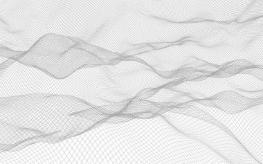 Beyaz arka planda soyut manzara. Siber uzay şebekesi. merhaba teknoloji ağı. 3d illüstrasyon