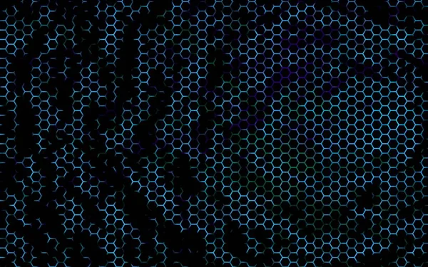 Honeycomb på en blå grön bakgrund. Perspektivvy på polygon ser ut som Honeycomb. Isometrisk geometri. 3D-illustration — Stockfoto