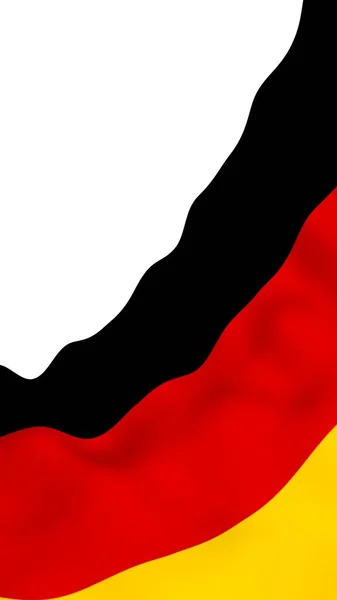 Bandiera della Germania. Illustrazione 3D di grande formato. Stato simbolo della Repubblica federale di Germania. Rendering 3D — Foto Stock