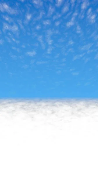 Blue sky background with white clouds. Cumulus white clouds in the clear blue sky in the morning. 3D illustration — Stock Photo, Image