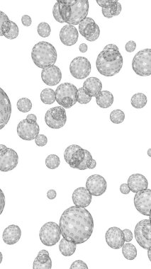 Bitcoin ekonomik balonu. Şifreli para birimi 3 boyutlu illüstrasyon. İş konsepti. Beyaz arka planda gümüş baloncuklar. Bit, Coin, madencilik konsepti