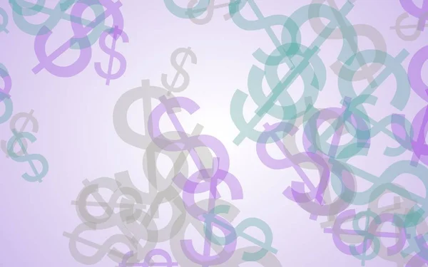 Mnohobarevné průsvitné dolarové značky na bílém pozadí. Červené tóny. 3D ilustrace — Stock fotografie