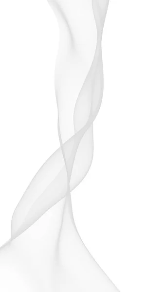 白い抽象的な背景。白いスカーフをなびかせます。風の白い布に手を振る。3Dイラスト — ストック写真