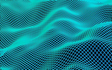 Karanlık bir arka plan üzerinde soyut manzara. Siber uzay şebekesi. merhaba teknoloji ağı. 3d illüstrasyon