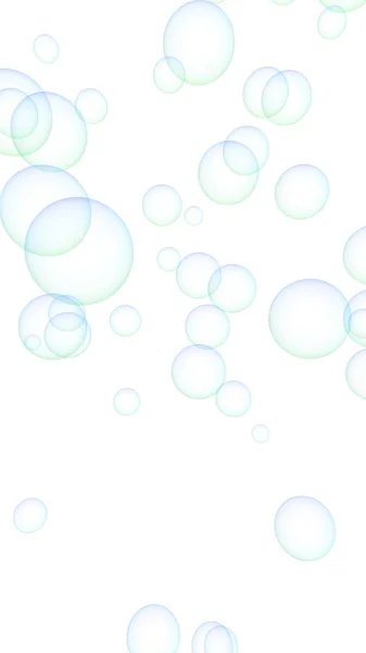 Hellblauer Hintergrund mit violetten Blasen. Tapete, Textur lila Luftballons. 3D-Illustration — Stockfoto