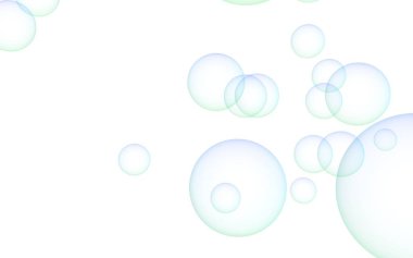 Mor kabarcıklar ile açık mavi renkli arka plan. Duvar kağıdı, doku mor balonlar. 3d illüstrasyon