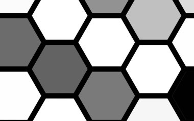 Degrade rengi olan beyaz petek. Biyometrik geometri. 3d illüstrasyon