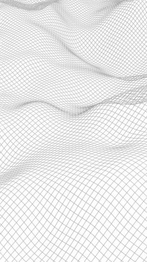 Beyaz arka planda soyut manzara. Siber uzay şebekesi. merhaba teknoloji ağı. 3d illüstrasyon