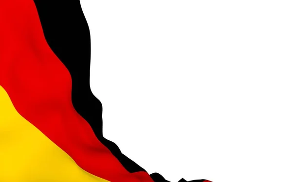 Bandera de Alemania. Ilustración 3D de gran formato. Símbolo estatal de la República Federal de Alemania. Renderizado 3D — Foto de Stock