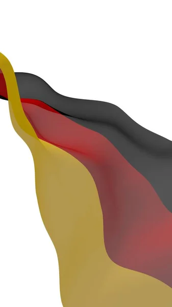 Bandera de Alemania. Ilustración 3D de gran formato. Símbolo estatal de la República Federal de Alemania. Renderizado 3D — Foto de Stock