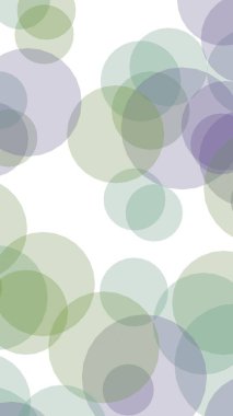 Beyaz arka planda çok renkli yarı saydam daireler. 3B illüstrasyon