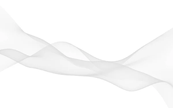 Weißer abstrakter Hintergrund. Flatternder weißer Schal. Winken auf windweißem Stoff. 3D-Illustration — Stockfoto