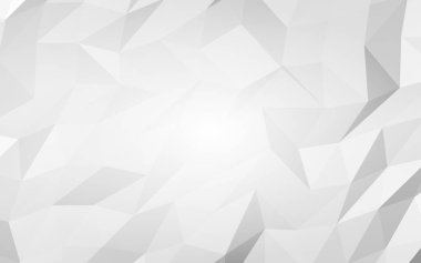 Beyaz soyut arka plan. Lowpoly arka planı. Buruşmuş kağıt. 3B illüstrasyon