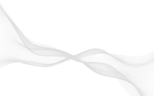 Белый абстрактный фон. Развевающийся белый шарф. Махать на белой ветровой ткани. 3D иллюстрация — стоковое фото