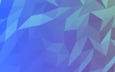 Soyut üçgen geometrik mavi arkaplan. Gradyanı olan geometrik origami biçimi. 3B illüstrasyon