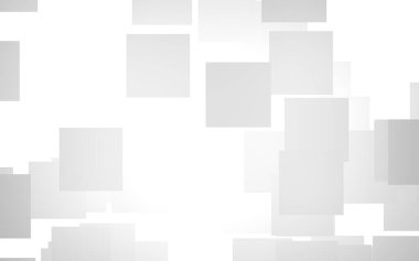 Beyaz soyut arka plan. Gri kareli puslu arkaplan. 3B illüstrasyon