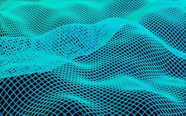 Karanlık bir arka plan üzerinde soyut manzara. Siber uzay şebekesi. merhaba teknoloji ağı. 3d illüstrasyon