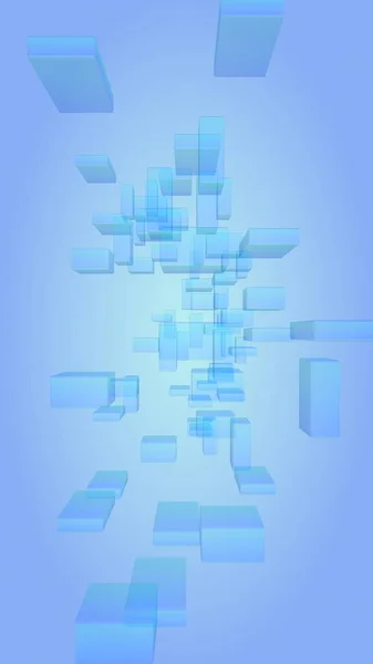 Modré Bílé Abstraktní Digitální Technologické Pozadí Vzor Opakujícími Obdélníky Svislá — Stock fotografie