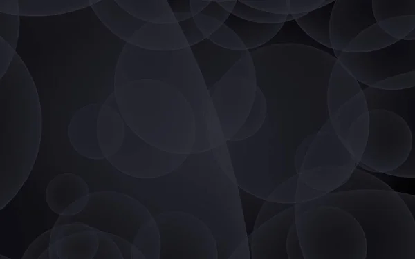 Abstraktní Černé Pozadí Backdrop Tmavými Průhlednými Bublinami Ilustrace — Stock fotografie