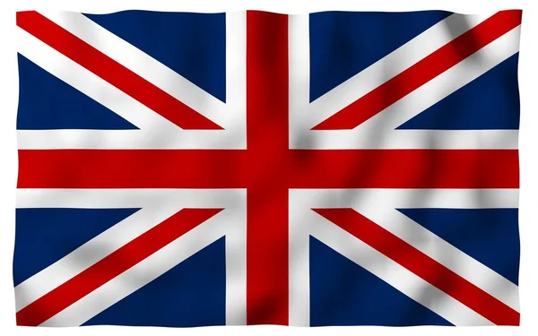 Flagge Des Großen Britanniens Schwenkend Britische Flagge Vereinigtes Königreich Großbritannien — Stockfoto