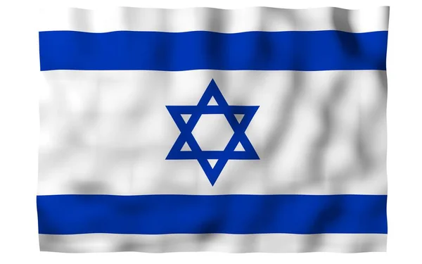 Bandeira Israel Símbolo Estado Estado Israel Uma Estrela Azul David — Fotografia de Stock