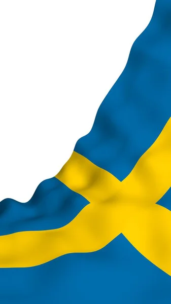 Die Flagge Schwedens Offizielles Staatssymbol Des Königreichs Schweden Ein Blaues — Stockfoto