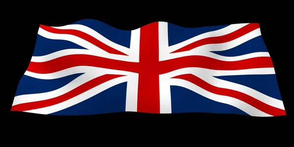 Drapeau Agitant Grande Bretagne Sur Fond Sombre Drapeau Britannique Royaume — Photo