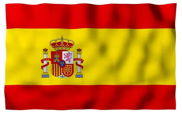 Flag Spain Official State Symbol Kingdom Spain Concept Web Sports — Stock Photo, Image