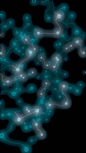 Νευρωνικό Δίκτυο Κοινωνικό Δίκτυο Φουτουριστικό Dna Δεσοξυριβονουκλεϊκό Οξύ Αφηρημένο Μόριο — Φωτογραφία Αρχείου