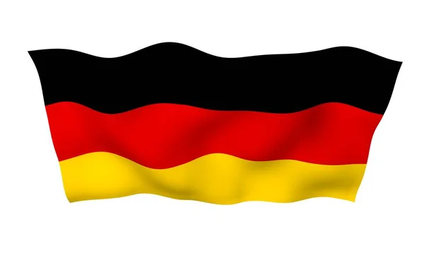 Drapeau Allemagne Illustration Grand Format Symbole État République Fédérale Allemagne — Photo