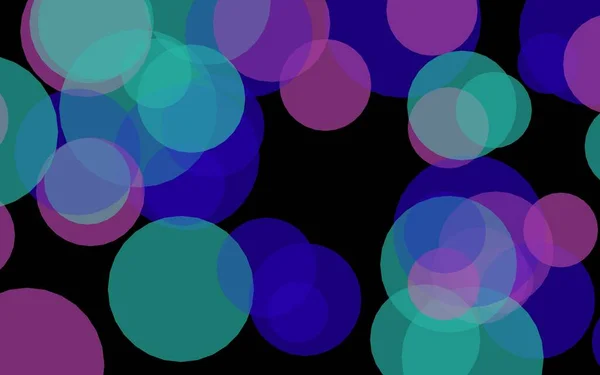 Mehrfarbige Durchscheinende Kreise Auf Dunklem Hintergrund Rosatöne Illustration — Stockfoto
