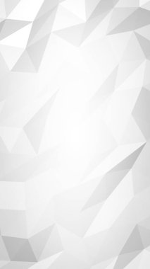 Beyaz soyut arka plan. Lowpoly arka planı. Buruşmuş kağıt. 3B illüstrasyon