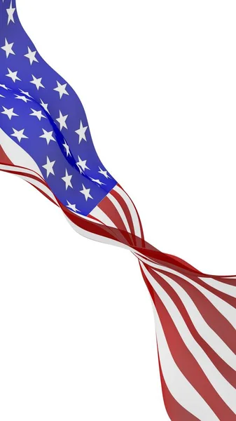 Ondeando Bandera Los Estados Unidos América Estrellas Rayas Símbolo Estatal —  Fotos de Stock