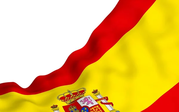 Drapeau Espagne Symbole Officiel Royaume Espagne Concept Web Pages Sportives — Photo