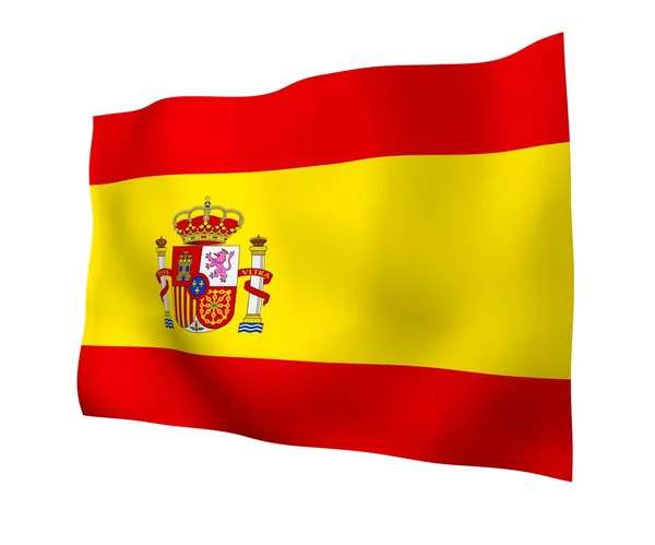 Drapeau Espagne Symbole Officiel Royaume Espagne Concept Web Pages Sportives — Photo