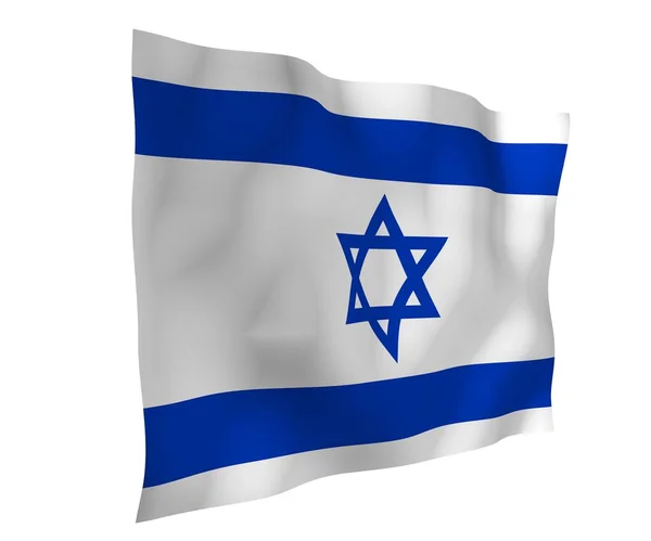 Bandeira Israel Símbolo Estado Estado Israel Uma Estrela Azul David — Fotografia de Stock