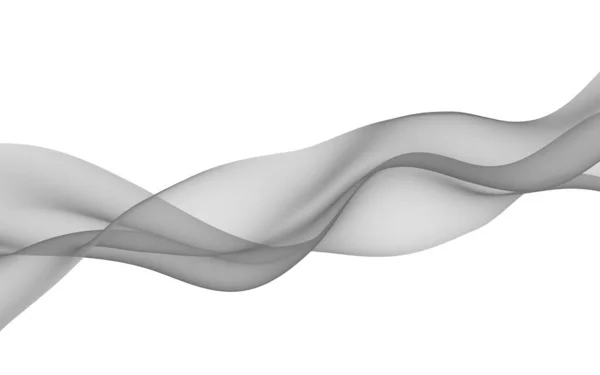 Абстрактна Сіра Хвиля Растровий Повітряний Фон Яскраво Сіра Стрічка Білому — стокове фото