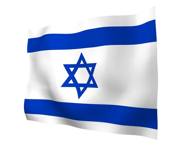 Bandera Israel Símbolo Estatal Del Estado Israel Una Estrella Azul — Foto de Stock