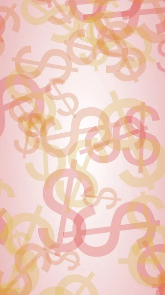 Multicolored Translucent Dollar Signs White Background Illustration — Stock Photo, Image