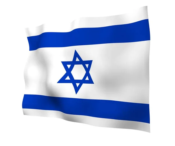 Bandeira Israel Símbolo Estado Estado Israel Uma Estrela Azul David — Fotografia de Stock