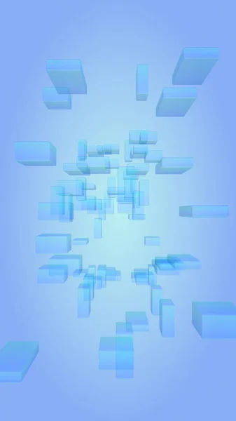 Bleu Blanc Abstrait Fond Numérique Technologique Motif Avec Rectangles Répétitifs — Photo