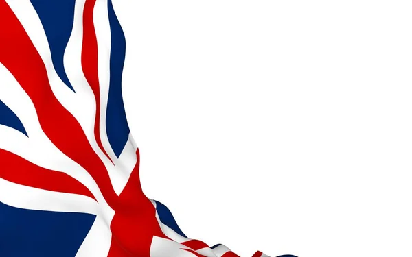 Sventolando Bandiera Della Gran Bretagna Bandiera Britannica Regno Unito Gran — Foto Stock