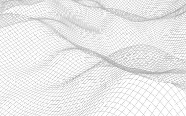 Beyaz arka planda soyut manzara. Siber uzay şebekesi. merhaba teknoloji ağı. 3d illüstrasyon