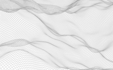 Beyaz arka planda soyut manzara. Siber uzay şebekesi. merhaba teknoloji ağı. 3d illüstrasyon