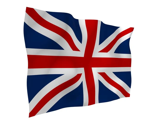 Bandeira Acenando Grã Bretanha Bandeira Britânica Reino Unido Grã Bretanha — Fotografia de Stock