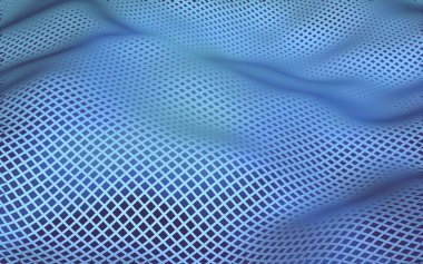 Mor-mavi arka planda soyut bir manzara. Siber uzay şebekesi. Merhaba teknik ağ. 3B illüstrasyon