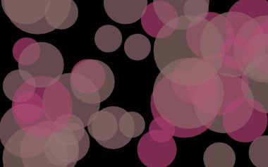 Koyu bir arka plan üzerinde çok renkli yarı saydam daireler. Sarı tonları. 3d illüstrasyon