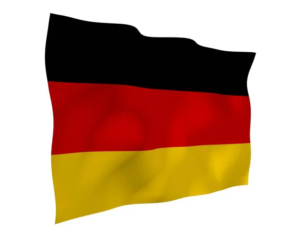 Flaga Niemiec Szeroki Format Ilustracji Symbol Państwa Republiki Federalnej Niemiec — Zdjęcie stockowe